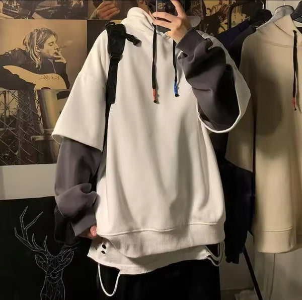 Oversize Çift Katmanlı Hoodie